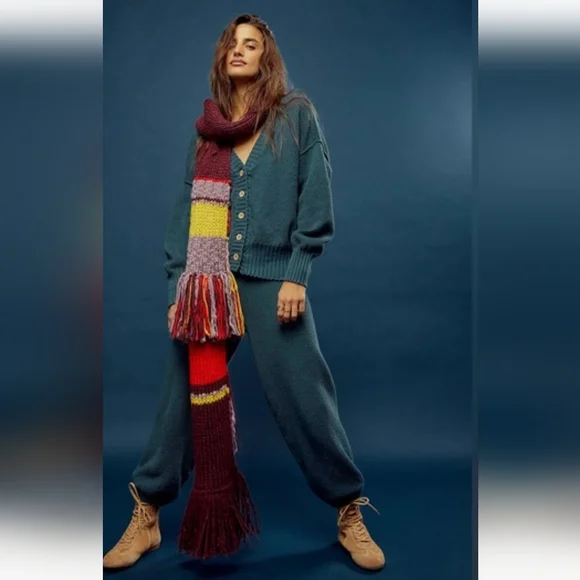 NWOT FREE PEOPLE BEACH HAILEE CARDI SET IN BALSAM   ,SZ:LARGE - Picture 10 of 11